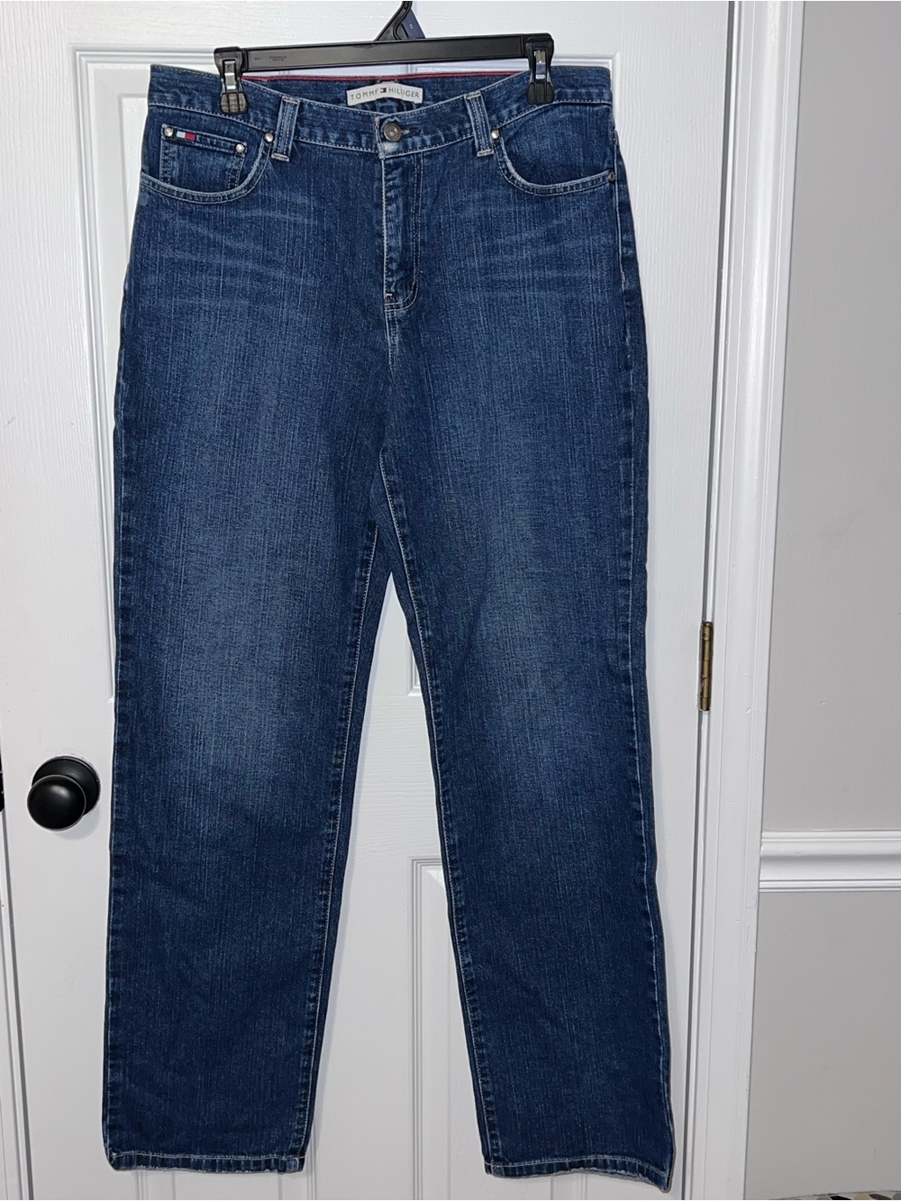 Y2K Tommy Hilfiger Boyfriend Jeans Women’s 10 Dark Wash 100% Cotton